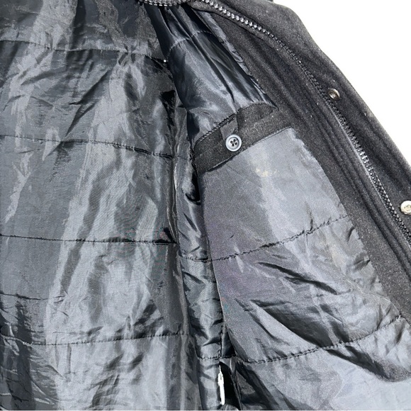 Coogi Vintage Black/ Dark Gray Wool Blend Bomber Jacket - Picture 14 of 16